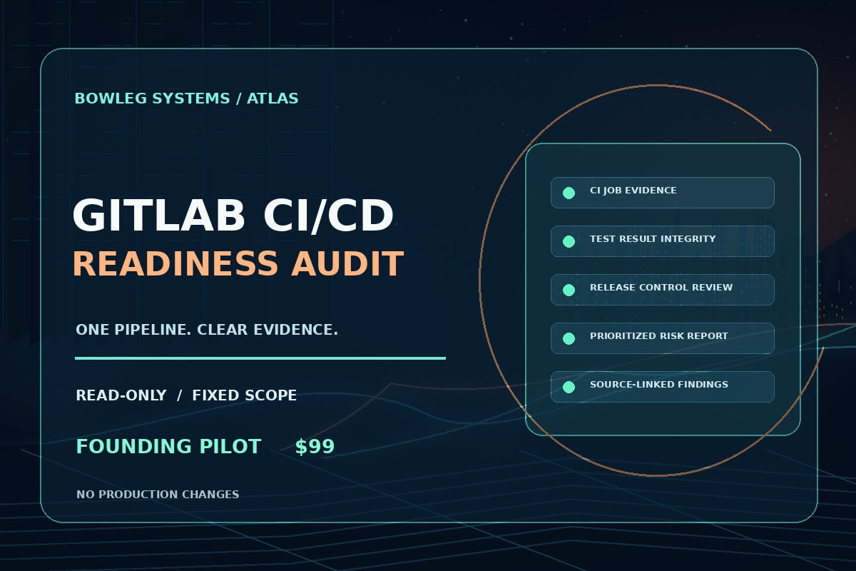 GitLab CI/CD Readiness Audit for one pipeline, fixed-scope read-only diagnostic, $99