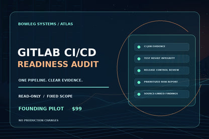 GitLab CI/CD Readiness Audit for one pipeline, fixed-scope read-only diagnostic, $99